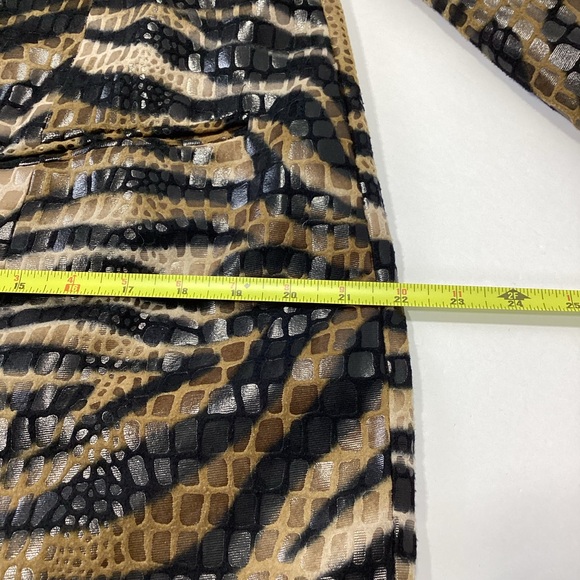 Selene Sport Animal Print Women's Blazer Jacket Button Front L - Picture 12 of 12